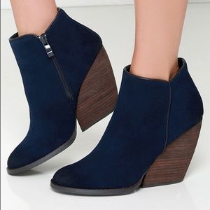 Blue Suede Bootie